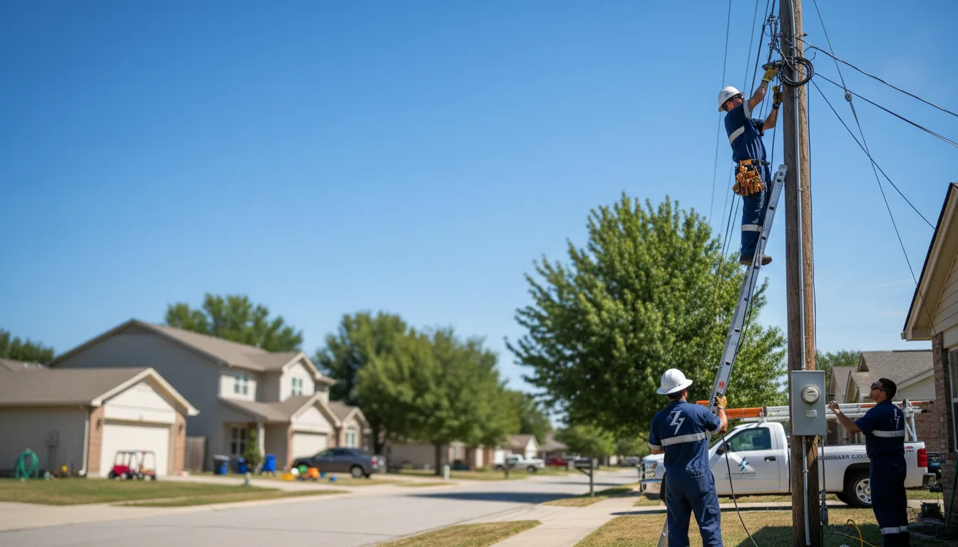 Residential electrician providing installation services in De Berry, TX